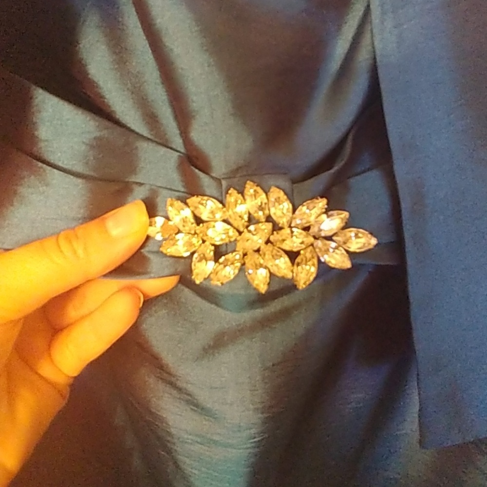 Jade by Jasmine Night BlueTaffeta Dress and Jacket - Picture 2 of 8